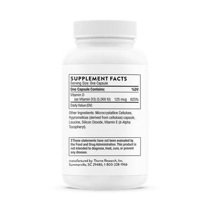 Vitamin D-5,000 - NSF Certified for Sport - 120 Servings