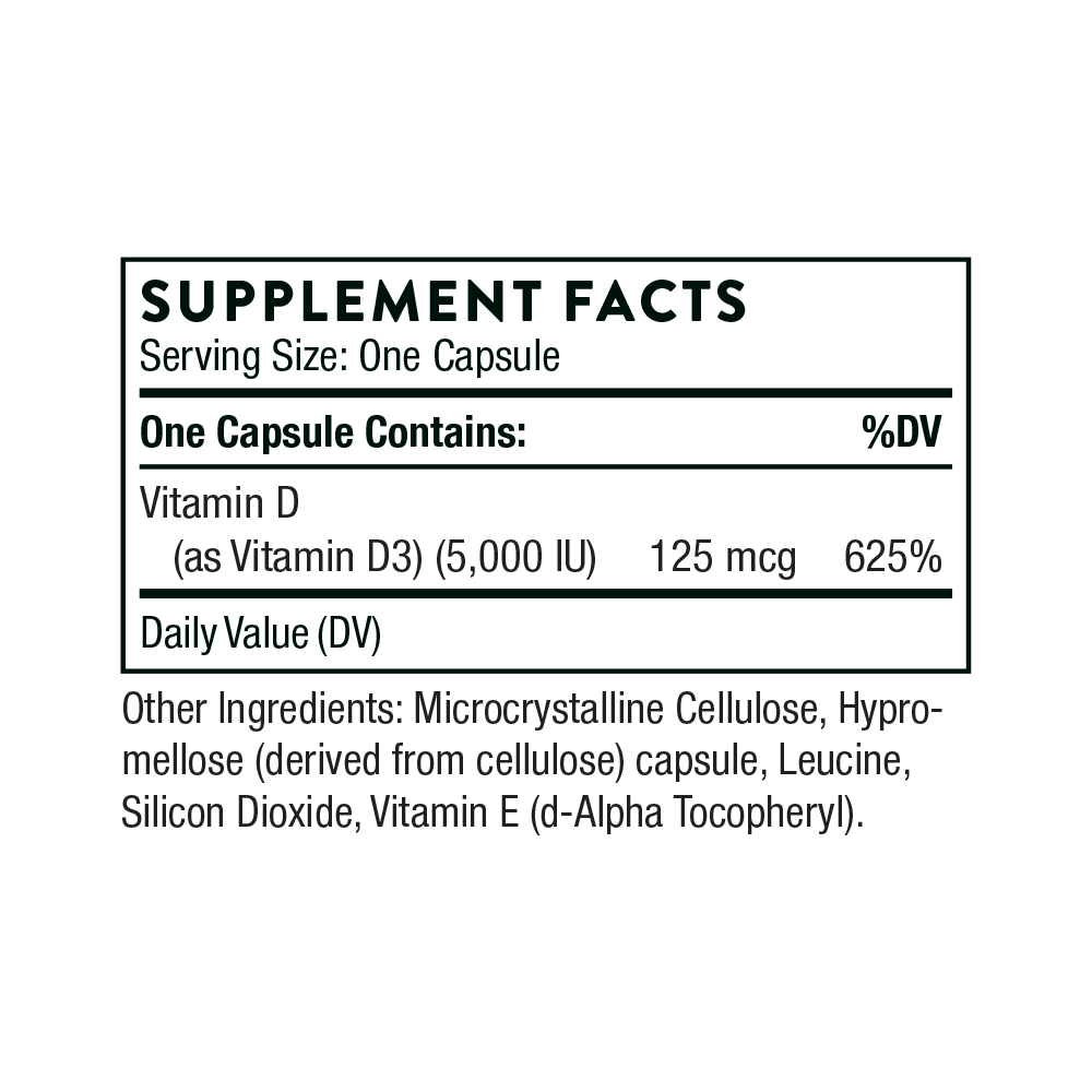 Vitamin D-5,000 - NSF Certified for Sport - 120 Servings