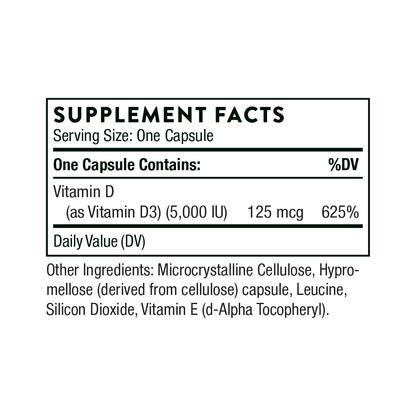 Vitamin D-5,000 - NSF Certified for Sport - 120 Servings