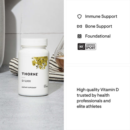 Vitamin D-5,000 - NSF Certified for Sport - 120 Servings